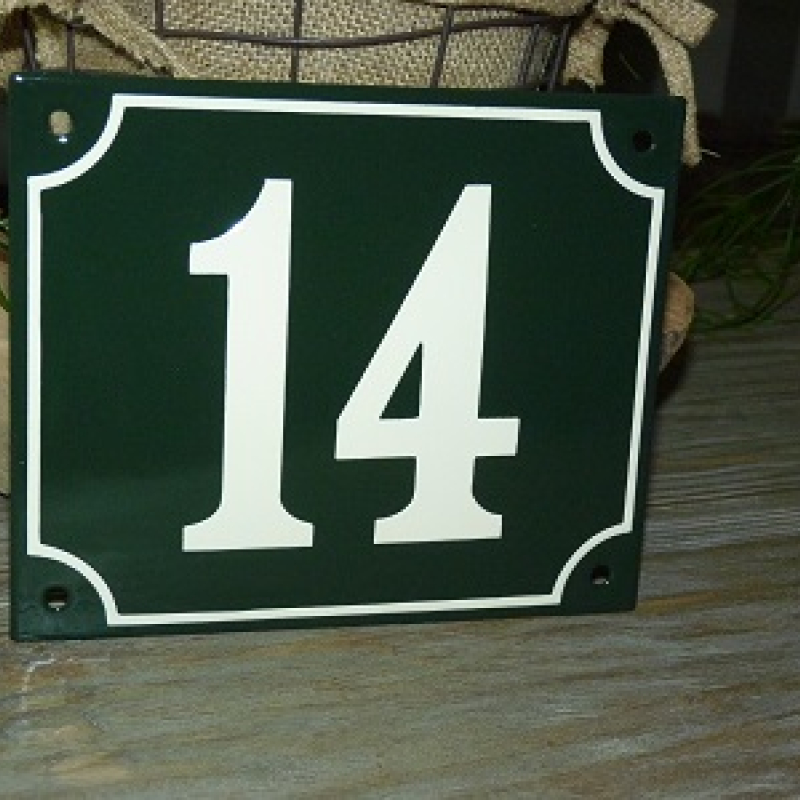 Huisnummer groen 18x15